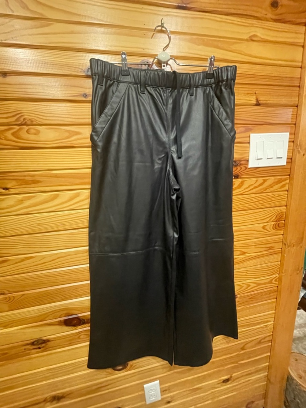 We The Free Black Faux Leather Pants